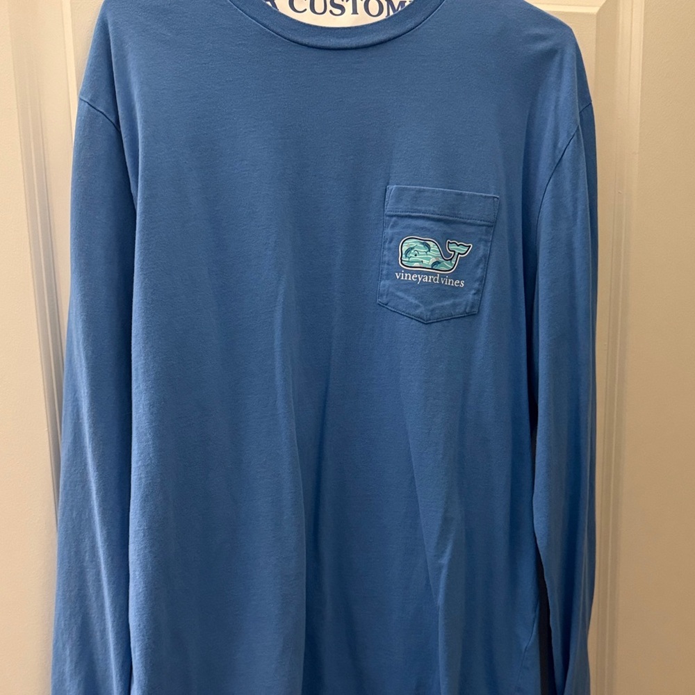 Men’s Vineyard Vines Blue Long Sleeve Tee